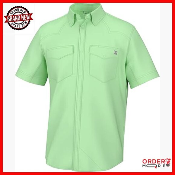 Other - Men's UPF 50+ Fishing Shirt, Stretch Nylon Button Down, Regular Fit